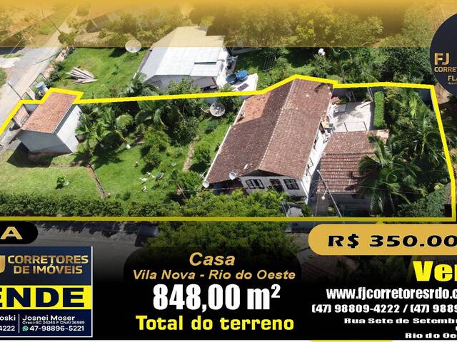 #38 - Casa para Venda em Rio do Oeste - SC